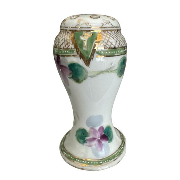 Vintage Porcelain Hand Painted Hat Pin Holder Bud Vase - Picture 3 of 10